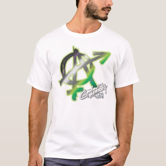 T-shirt Anarquia de Gênero (impressão frontal) - Cores de  (Frente)