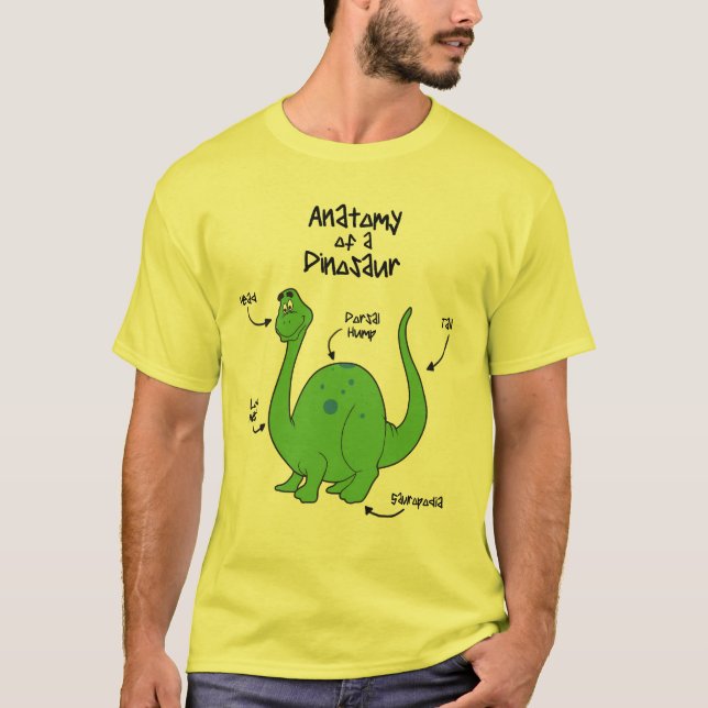 T-shirt Anatomia do dinossauro (Frente)