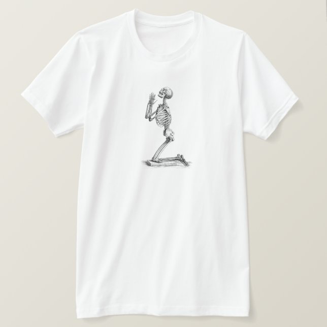 T-shirt Anatomia do esqueleto humano (Frente do Design)