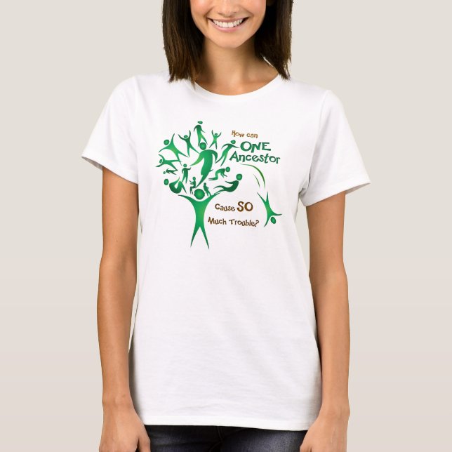 T-shirt Ancestral da Árvore Familiar Um (Frente)