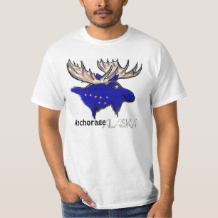 T-shirt Anchorage Alaska local flag value tee