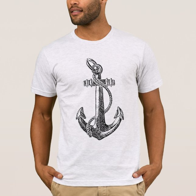T-shirt Âncora Náutica Do Barco Que Arranque Como (Frente)