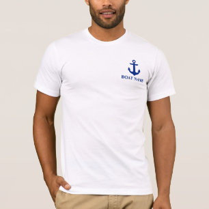 T-shirt Âncora náutica do nome do barco