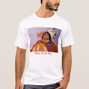 T-shirt Andando a estrada vermelha