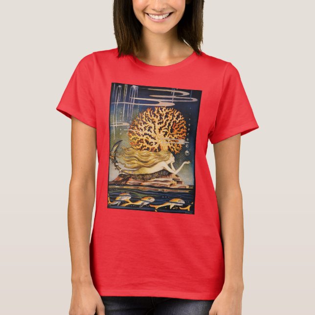 T-shirt Andersen: Desenho de Pequena Sereia (Frente)