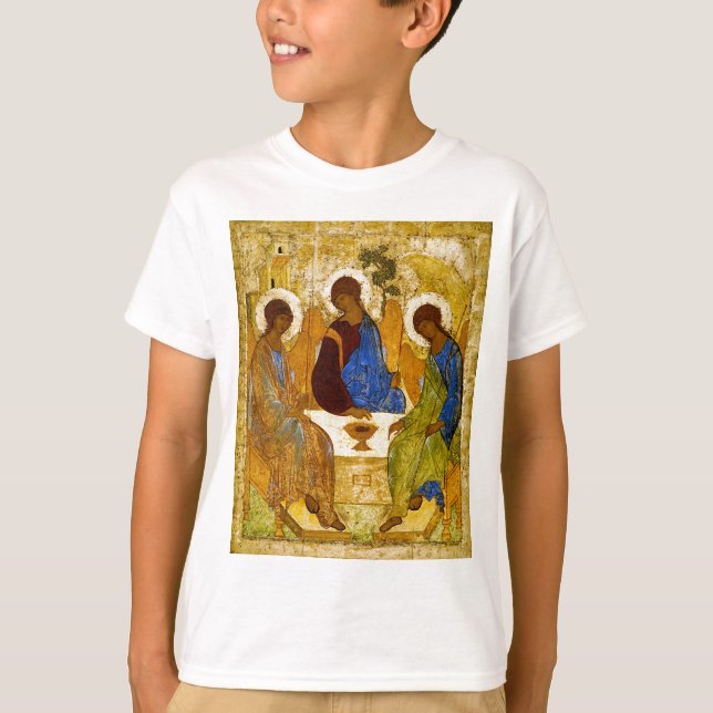 T-shirt Andrei Rublev, icon of the Trinity (Frente)