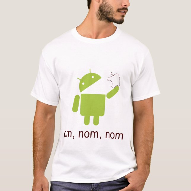 T-shirt android > maçã (camisa leve) (Frente)
