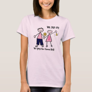 T-shirt Anel cor-de-rosa do casal de Chemo da fita o