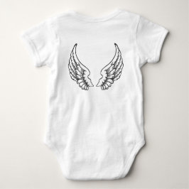 T-shirt Angel Wings Baby Bodface Black