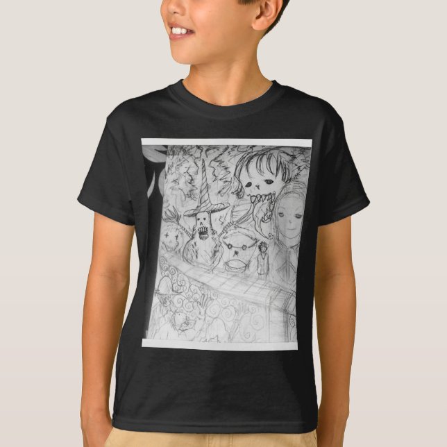 T-shirt animação de manga de monstro do yaie (Frente)