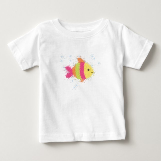 T-shirt Animação de Peixes Bonitos (Frente)