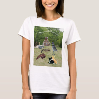 T-shirt animais da ioga no texto do parque 2