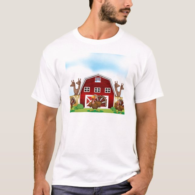 T-shirt Animais de fazenda (Frente)