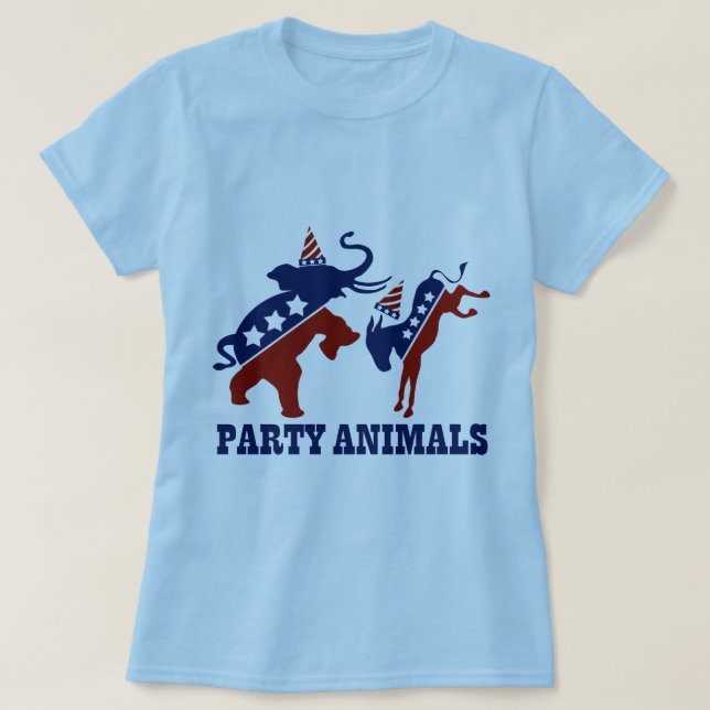 T-shirt Animais de partido (Frente do Design)