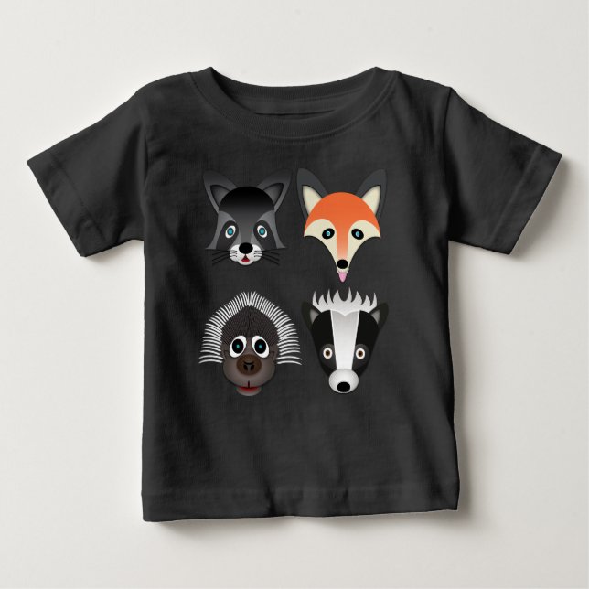 T-shirt Animais Selvagens - Camisa-T de Baby Fine Jersey (Frente)