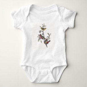T-shirt Animais Selvagens de Aves Pintadas com Audubon