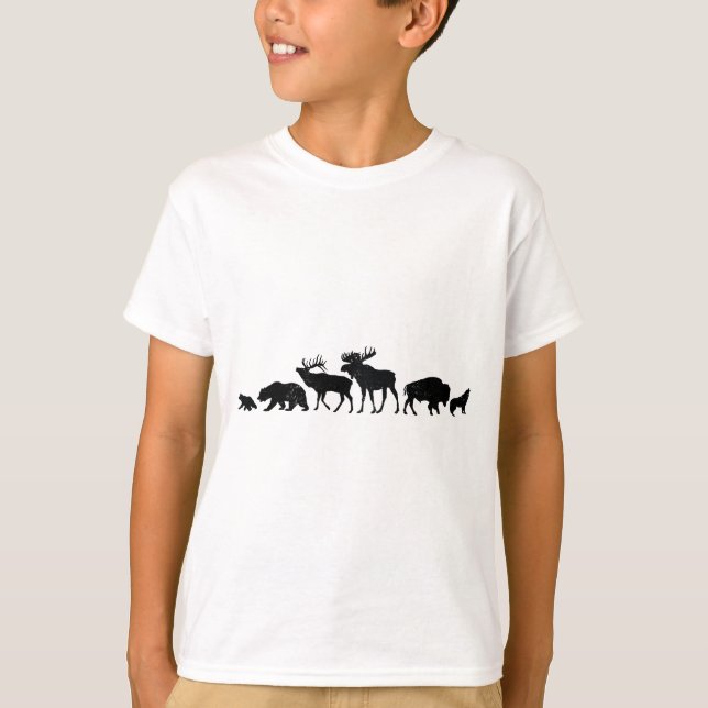 T-shirt Animais selvagens de Yellowstone (Frente)