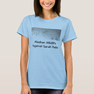 T-shirt Animais selvagens do Alasca contra Sarah Palin