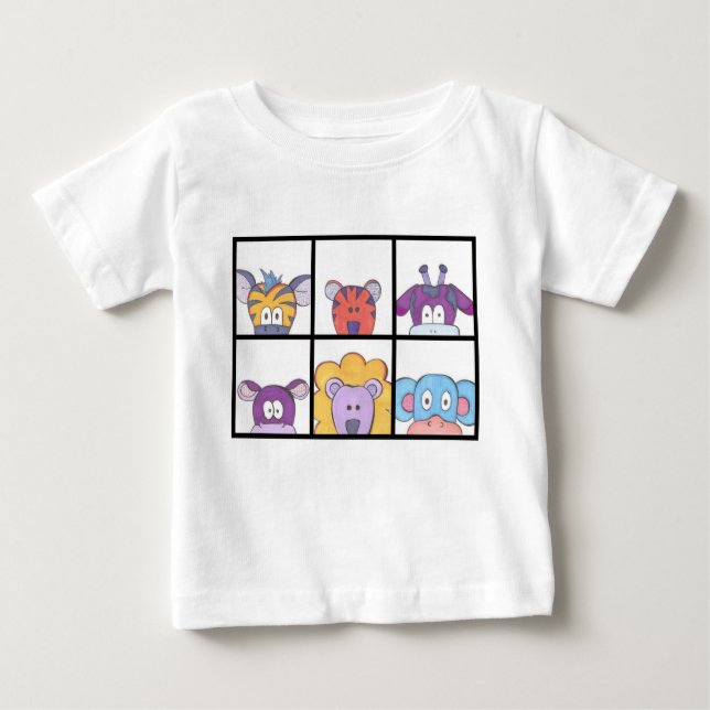 T-shirt animal bonito do bebê (Frente)