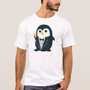 T-shirt animal bonito do smoking do pinguim adorável