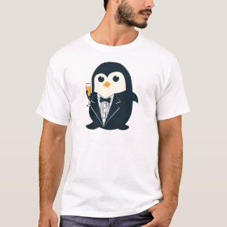 T-shirt animal bonito do smoking do pinguim adorável