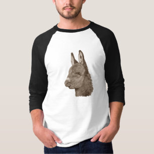 T-shirt animal da arte do realista do desenho