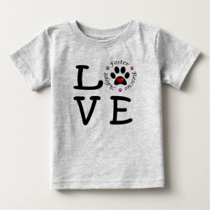 T-shirt animal do jérsei da multa do bebê do amo