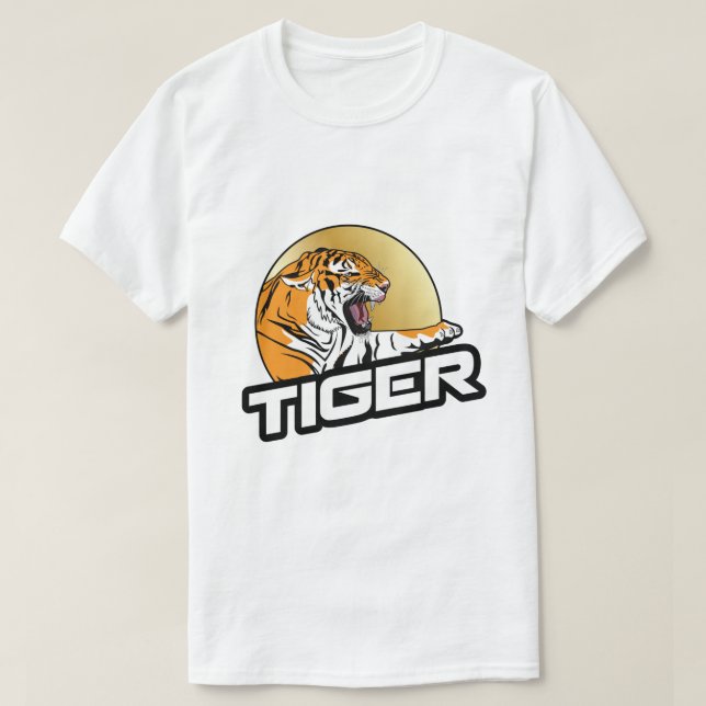 T-shirt Animal do Wildcat do leão do tigre (Frente do Design)