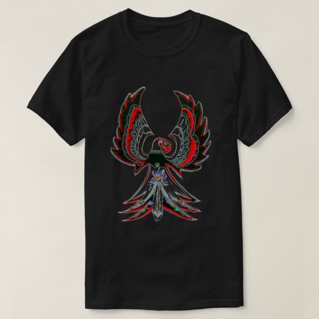 T-shirt Anishinaabe Thunderbird Black (Frente do Design)