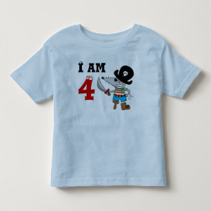 T-shirt aniversariante pirata de 4 anos