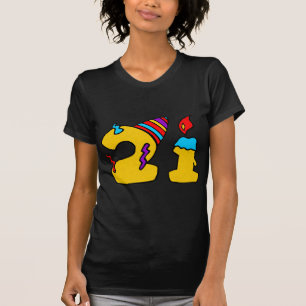 T-shirt Aniversário de 21 anos