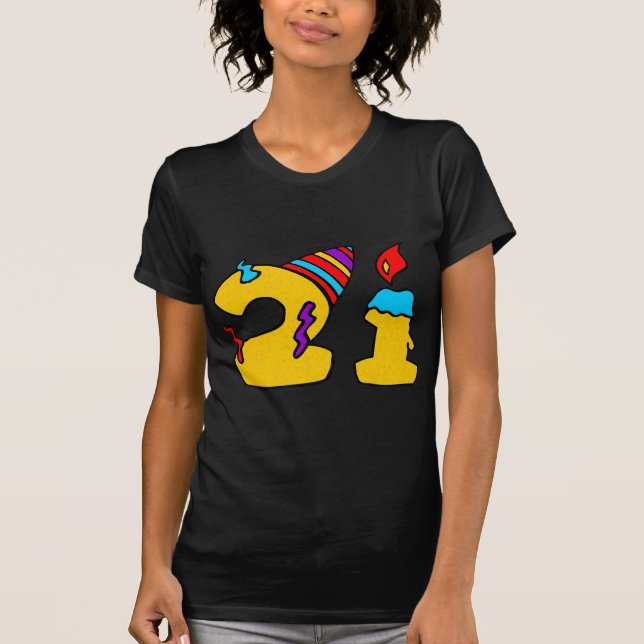 T-shirt Aniversário de 21 anos (Frente)