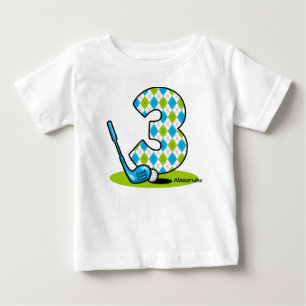 T-shirt Aniversário de 3 anos do golfe de Argyle