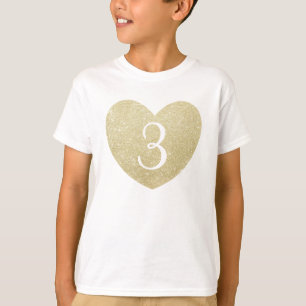 T-shirt aniversário de 3 anos Moça Brilhante Personaliza
