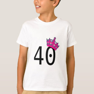 T-shirt aniversário de 40 anos Princess
