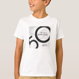 T-shirt Aniversário de 50 Décadas Branco