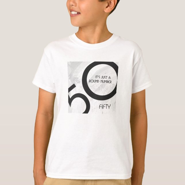 T-shirt Aniversário de 50 Décadas Branco (Frente)