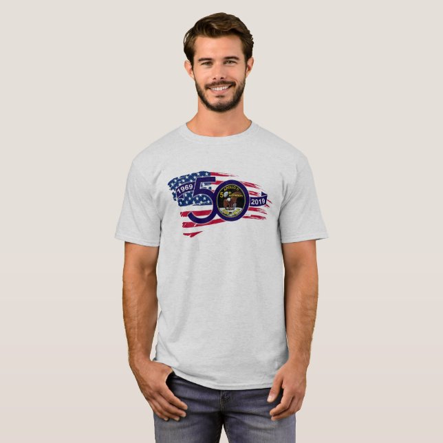 T-shirt Aniversário de Apollo 11 50th (Frente Completa)