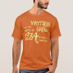 T-shirt aniversário do 80 vintage OrangeCream de 1934 ou<br><div class="desc">Procurando um presente de aniversário original do 80? Está aqui uma camisa do aniversário do divertimento! A fermentação do vintage crafted em 1934 e envelheceu à perfeição - e um ponto para adicionar um nome feito sob encomenda. E! O texto é customizável, assim que você pode mudar ou adicionar um...</div>
