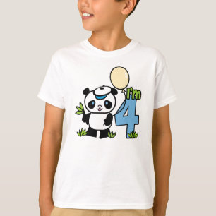 T-shirt Aniversário do menino da panda 4o