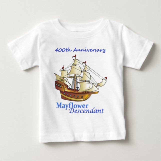 T-shirt Aniversário do navio de navigação do descendente (Frente)