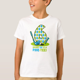 T-shirt Aniversário do Paridade-T do golfe 6o
