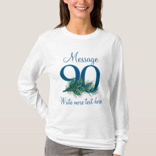 T-shirt Aniversário personalizado de 90 anos de 90