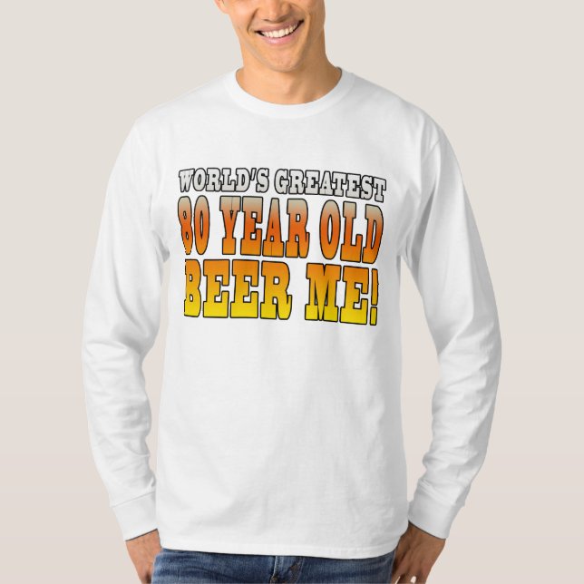 T-shirt Aniversários engraçados do 80: As grandes pessoas (Frente)