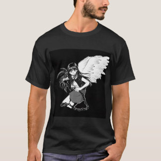 T-shirt Anjo aterrado: Dobro preto