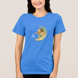 T-SHIRT ANJO DA LUA EM LOUÇA DOURADA AMARELA MONOGRAMA
