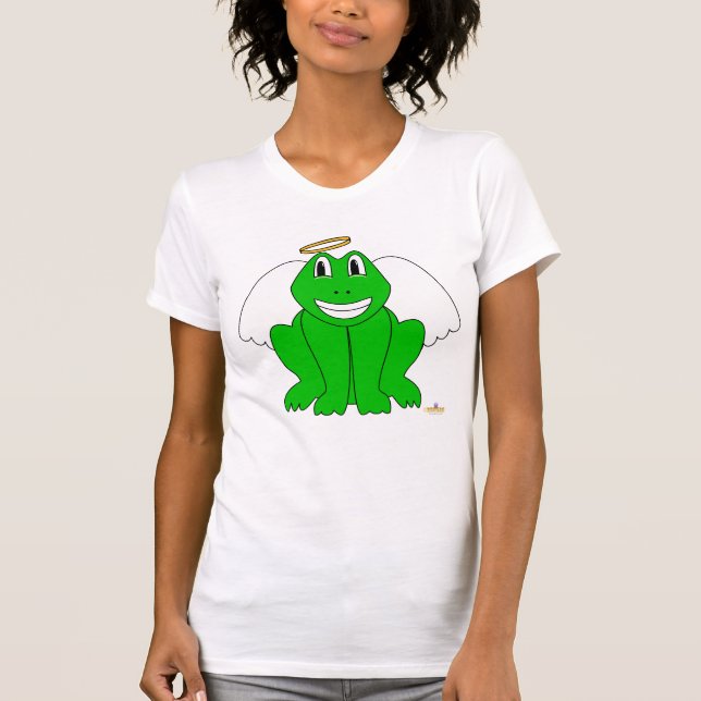 T-shirt Anjo do Sapo Verde Sorridente do bobo (Frente)