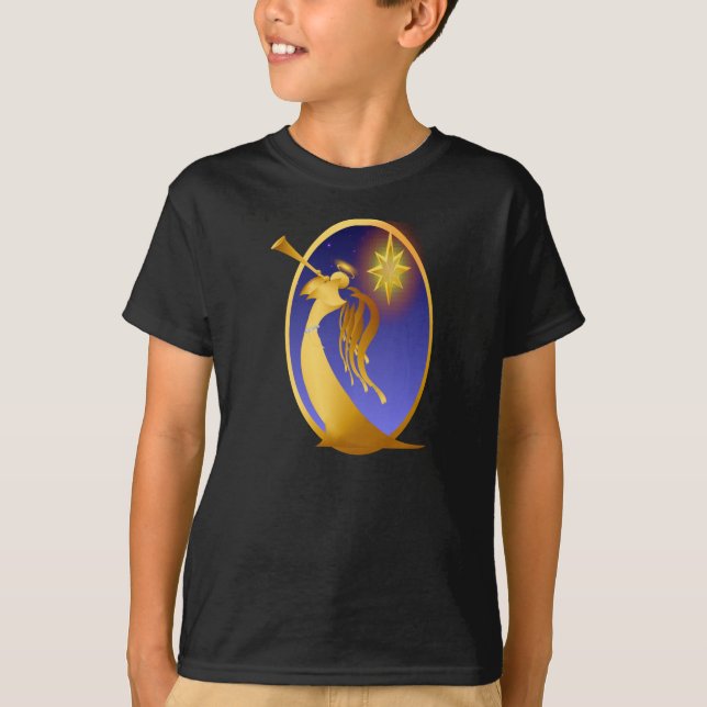 T-shirt Anjo Dourado do Natal (Frente)