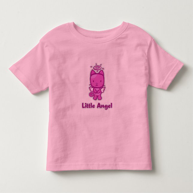 T-shirt "Anjo Pequeno" Toddler Ringer (Frente)