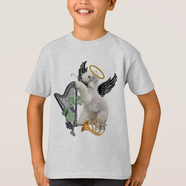 T-shirt Anjo perfeito de Bedlington Terrier (Frente)